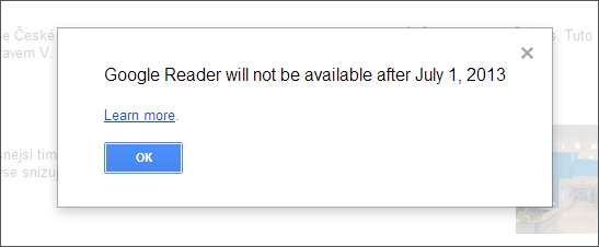 Google Reader končí